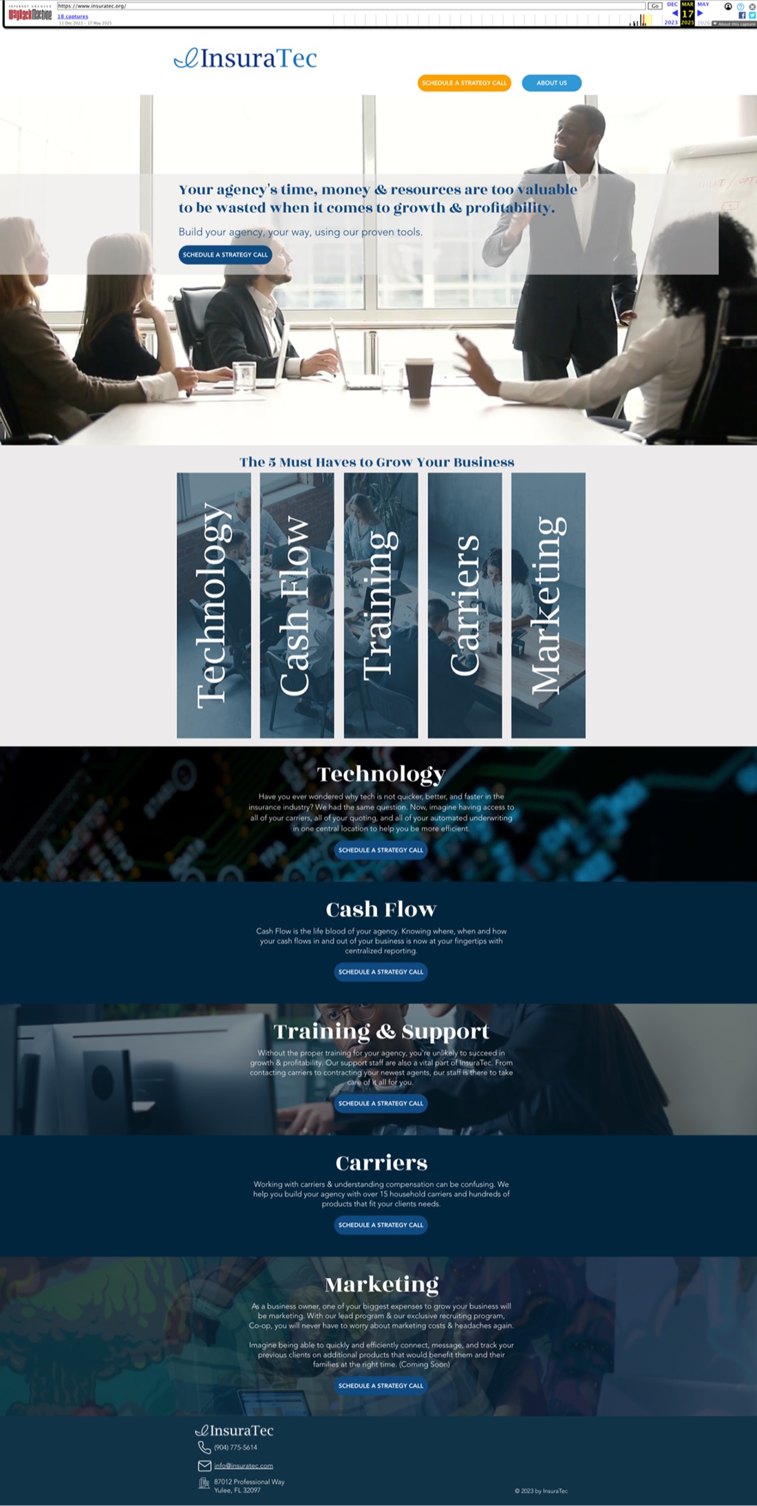 InsuraTec — before (Homepage)